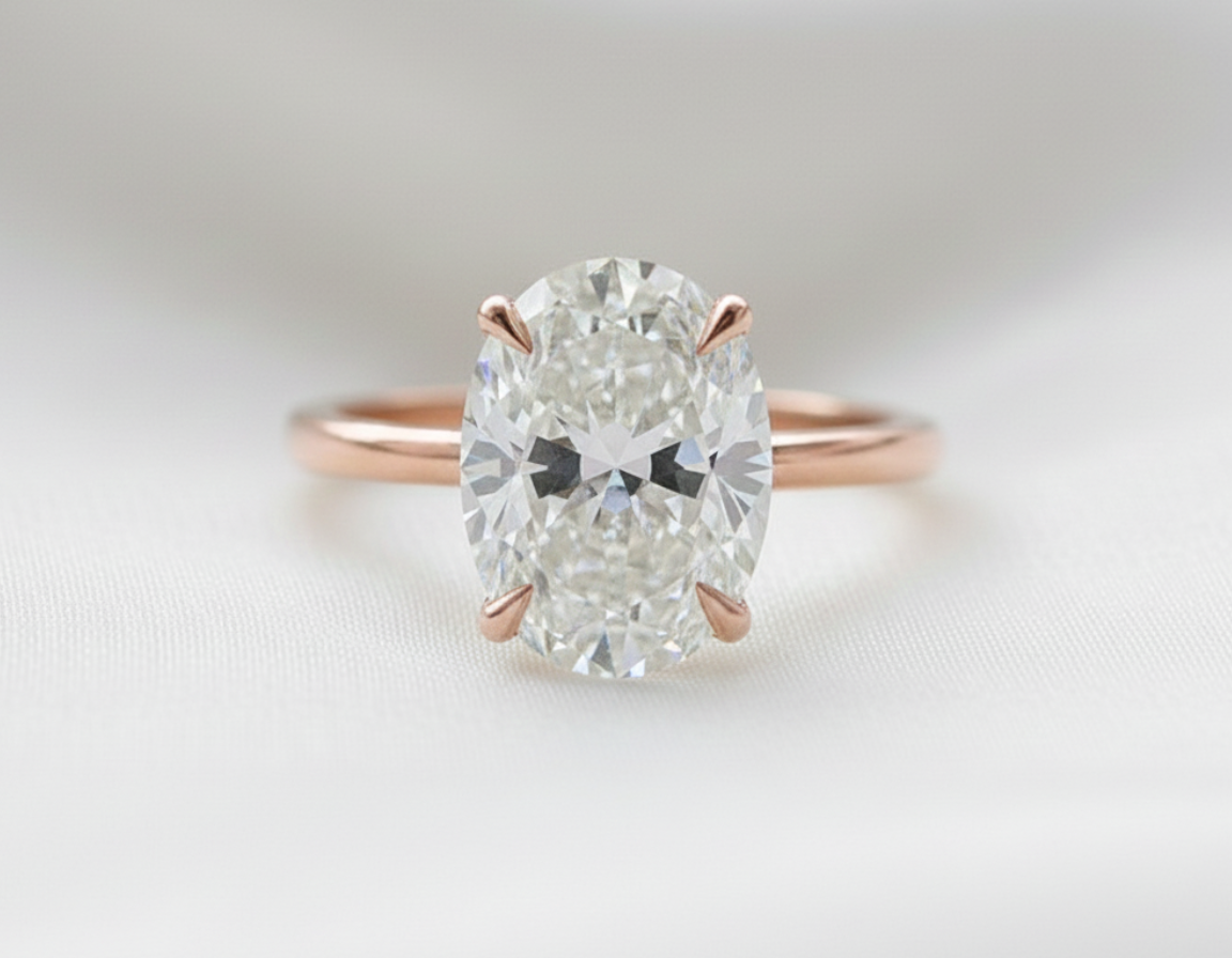 Signature Violet 1-1.5ct Oval Solitaire Ring image 9
