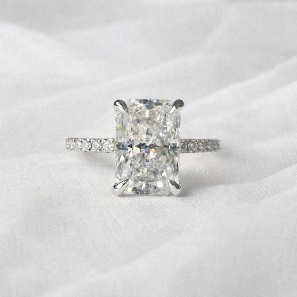 Signature Tina Radiant Cut 2-2.5ct Moissanite Ring image 5