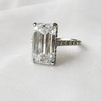 Signature Isabelle Emerald Cut 4ct Pave Cathedral Setting Ring image 5