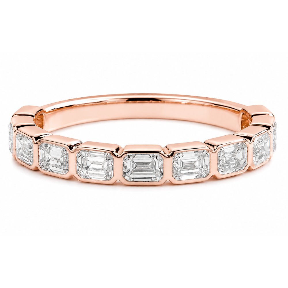 Signature Elodie Emerald Cut East West Bezel Band image 2