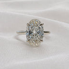 Ren 3-3.5ct Elongated Oval Cut Cathedral Tulip Basket Ring - M&F Series image 6