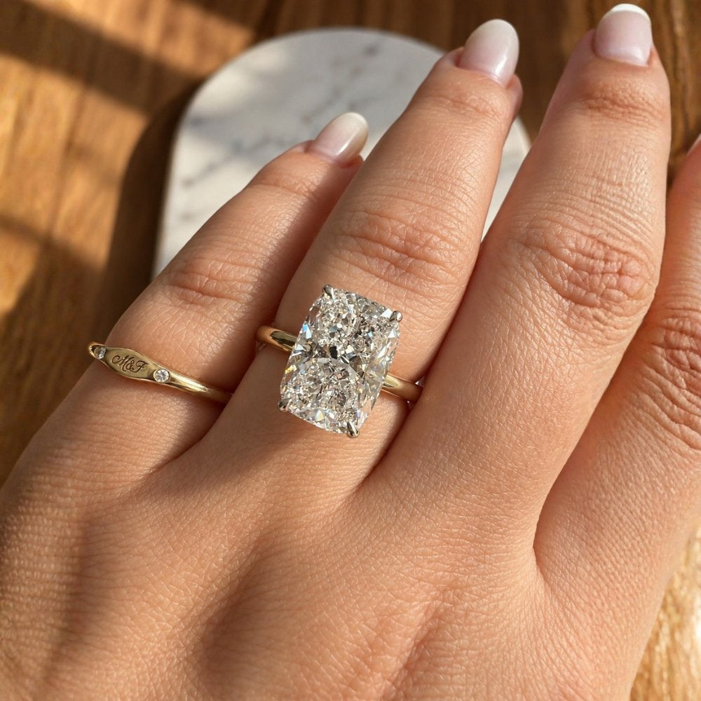 READY TO SHIP - Emily 5.05ct Elongated Cushion Cut Lab Diamond Ring