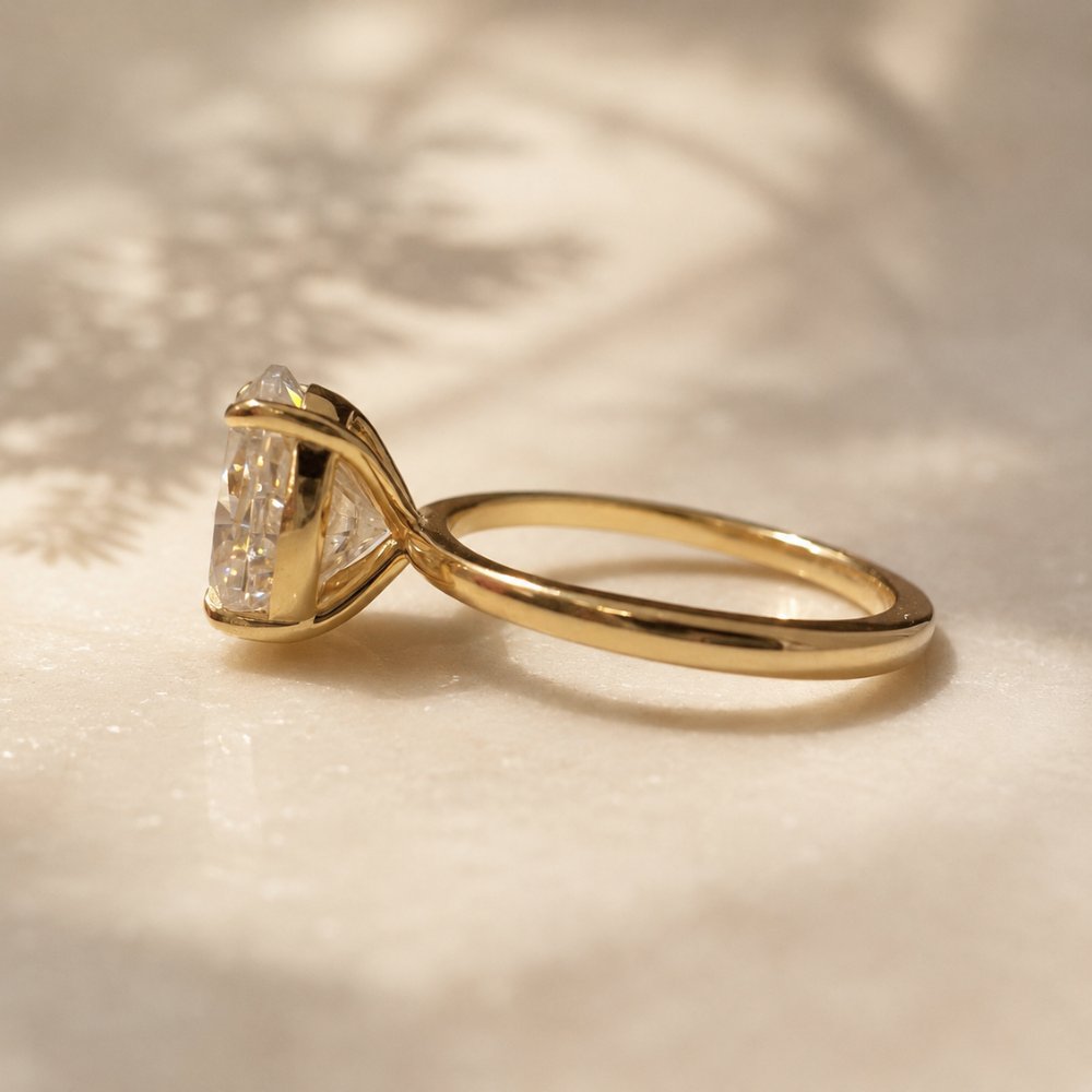 Ophelia Fleur 2-2.5ct Oval Solitaire Ring