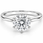 Renata 2.5ct Round Petal Basket Cathedral Ring