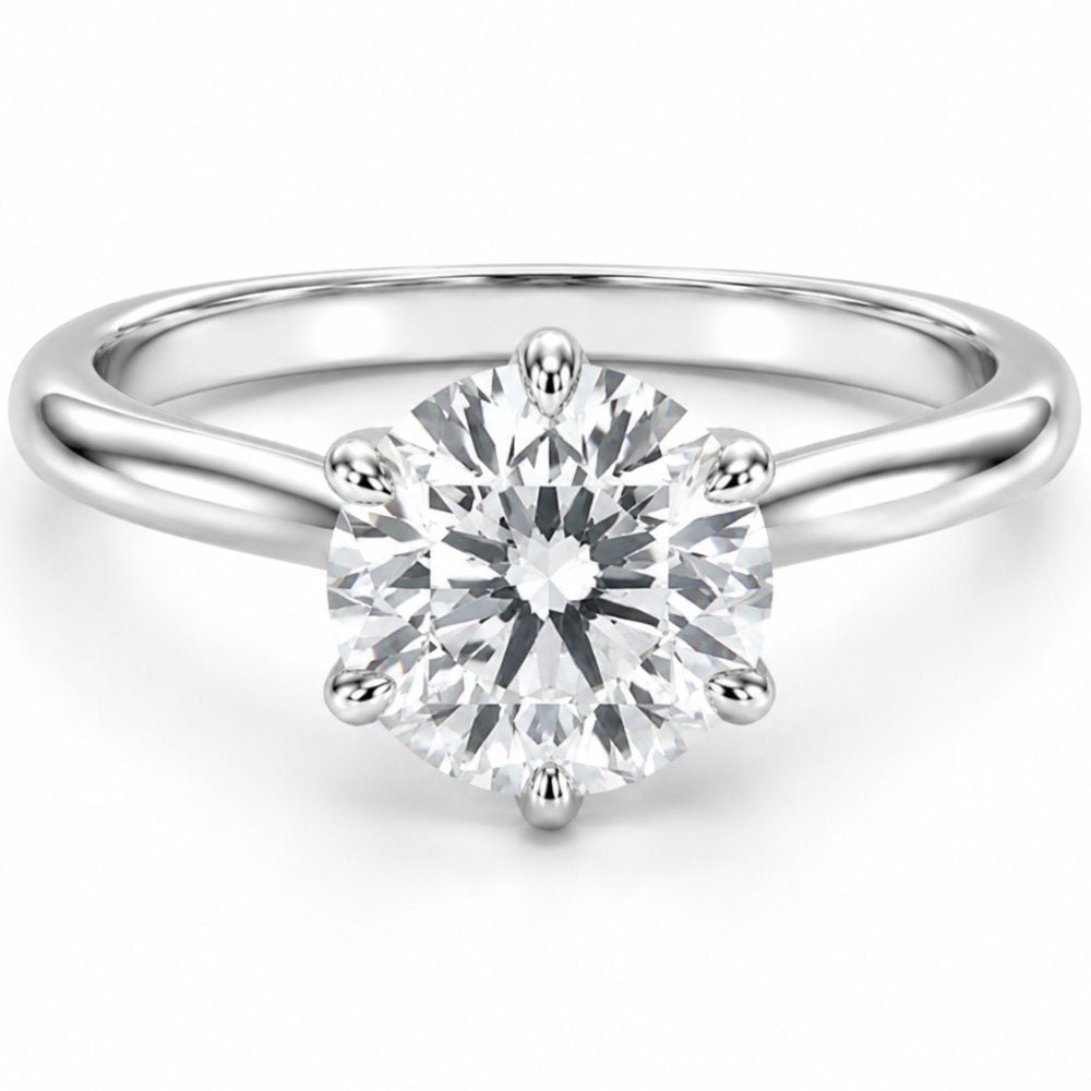 Renata 2.5ct Round Petal Basket Cathedral Ring