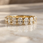 Valentina 2.25CTW Oval 3/4 Eternity Band