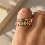 Chloe 2.4CTW Oval Half Eternity Band