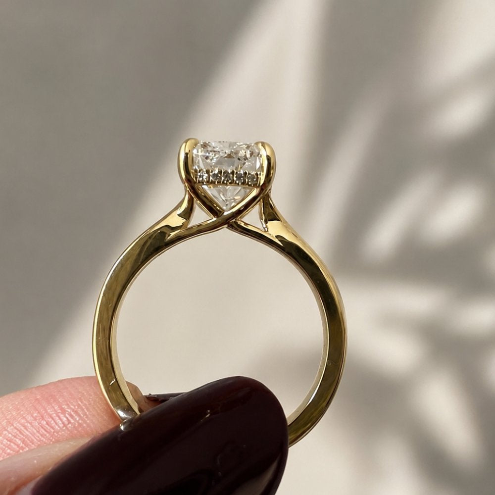 Stacey 3ct Elongated Cushion Trellis Ring