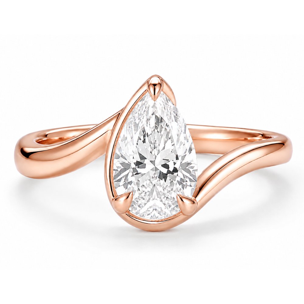 Kay 3ct Pear Contour Ring