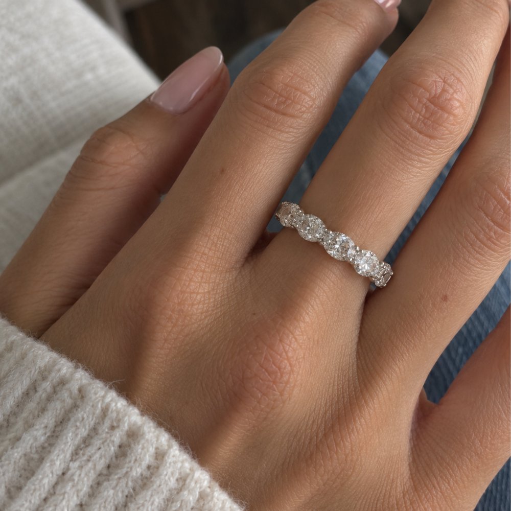 Orla 2.5CTW Oval East-West Half Eternity Band