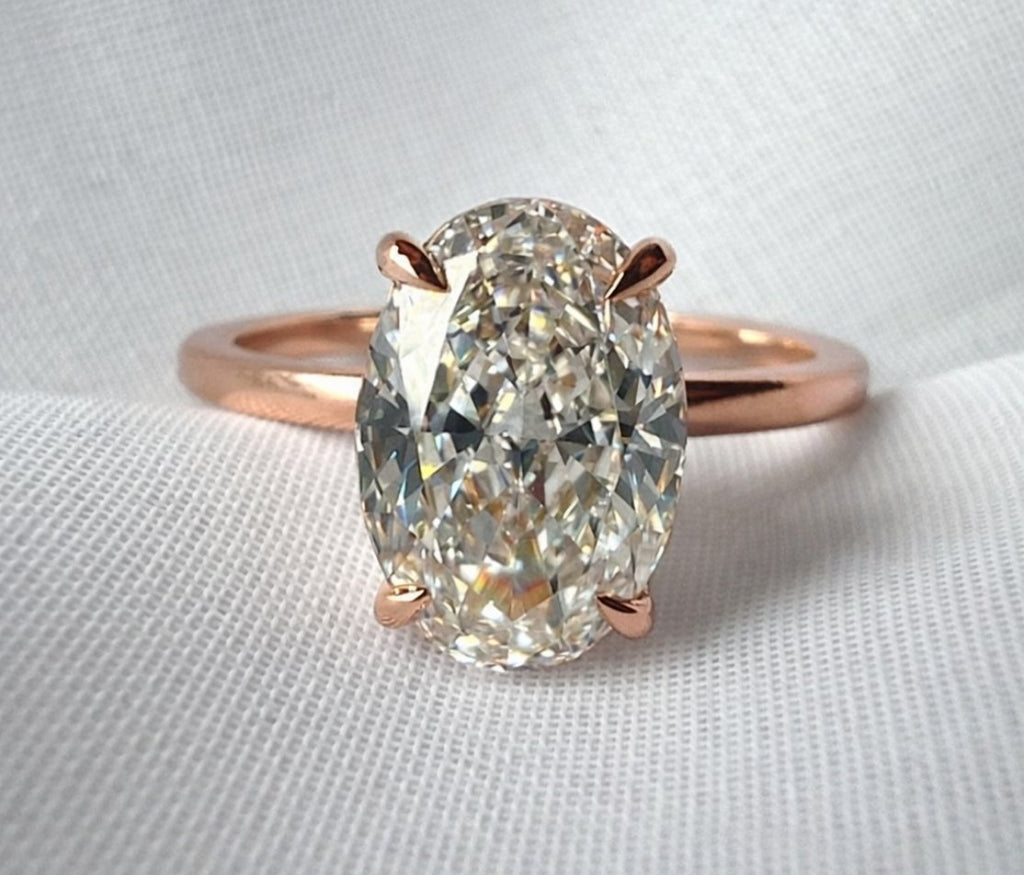 Signature Ophelia Fleur Oval Cut 2-2.5ct Solitaire Ring image 13