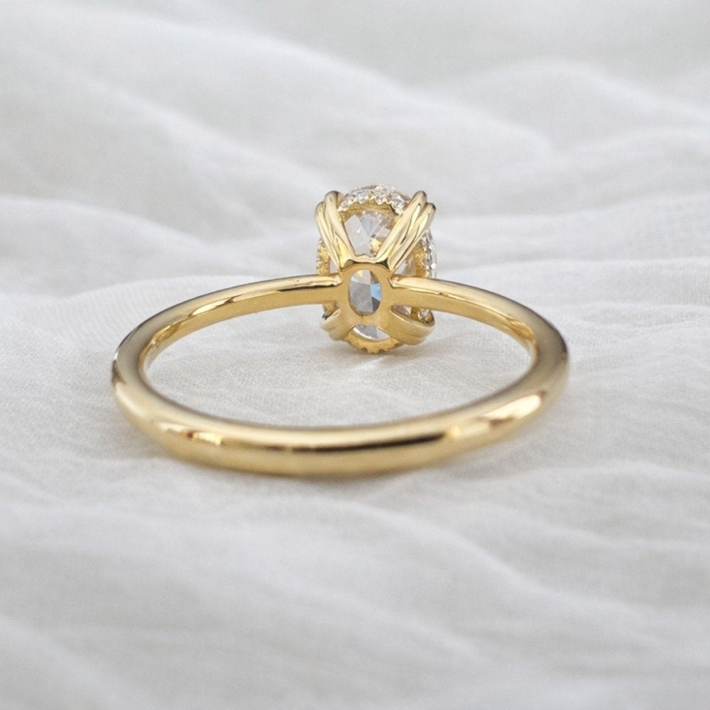 Signature Stevie Oval Cut 2.5ct Hidden Halo Low Set Ring image 6