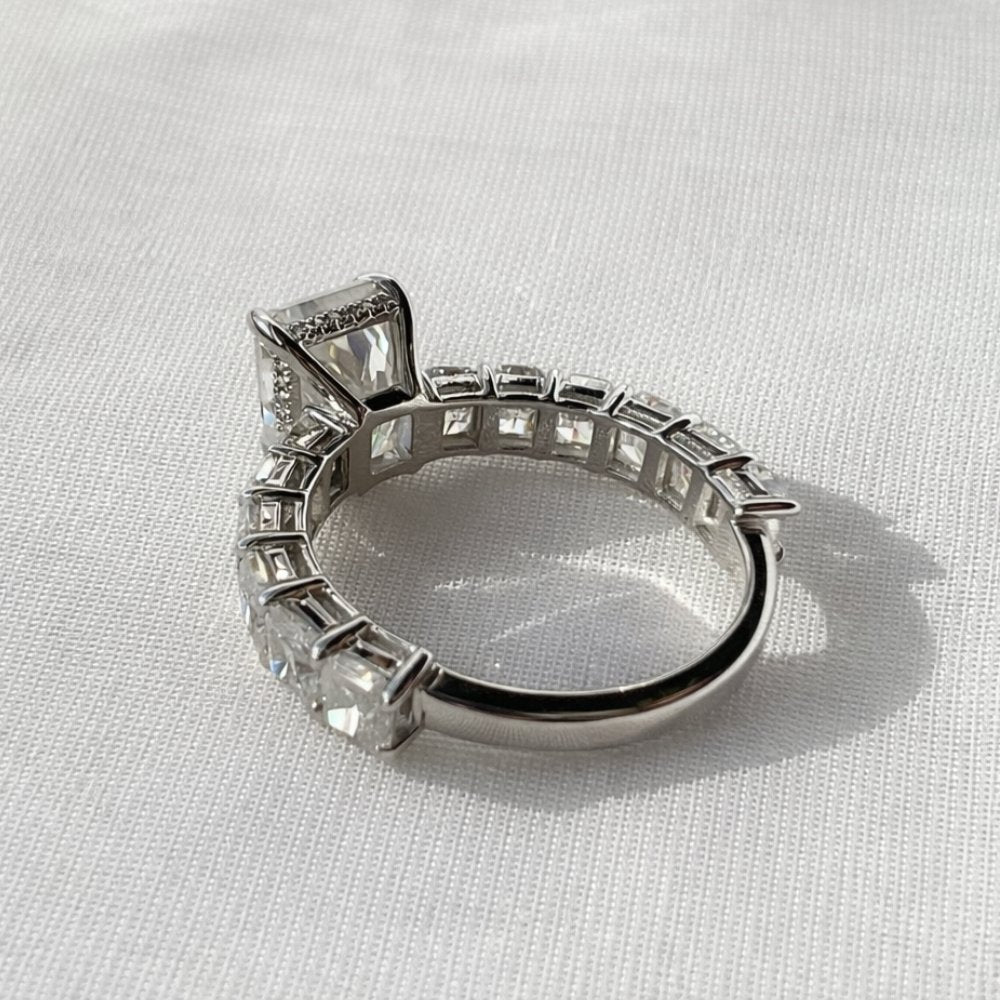 Fay-Maree 7.6CTW Radiant Cut Moissanite Engagement Ring - M and F Series image 5