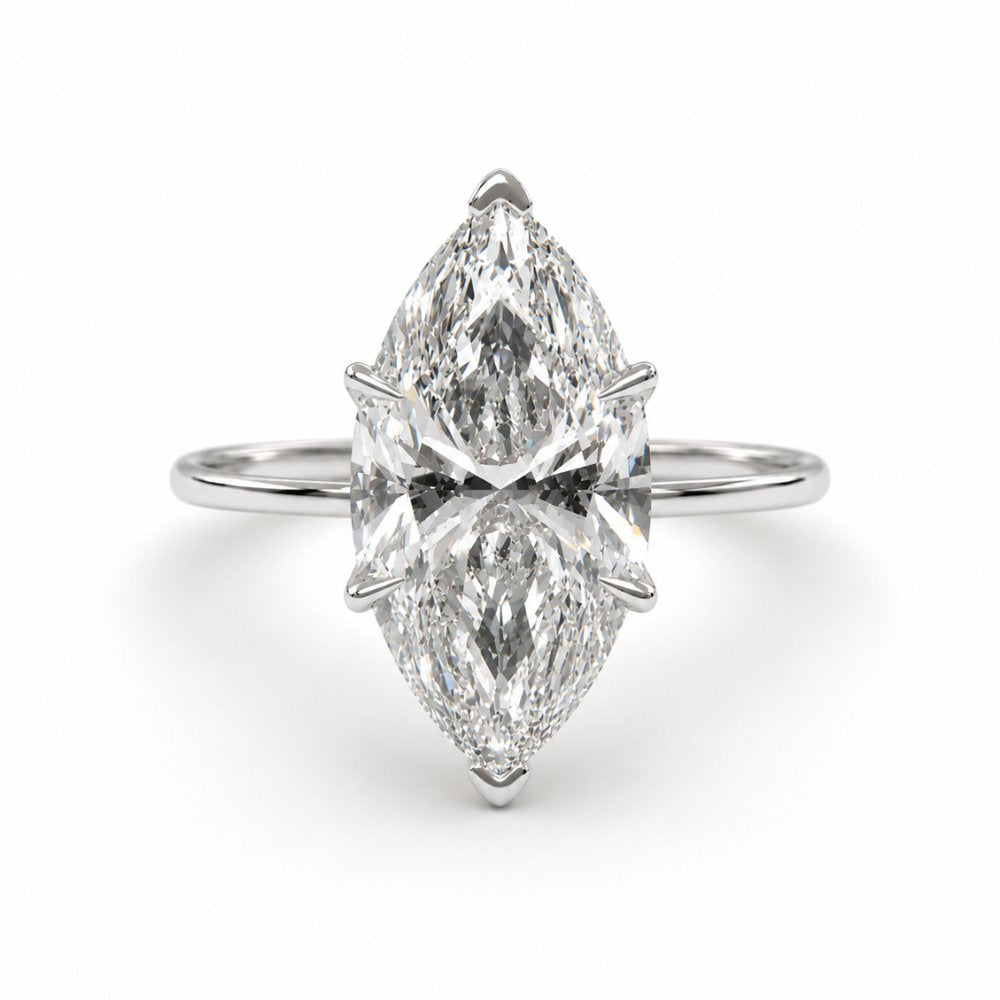 Maeve 3ct Marquise Cut Cathedral Tulip Basket Ring - M&F Series image 9