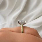 Signature Emily 3.5ct Elongated Cushion Cut Cathedral Engagement Ring image 2