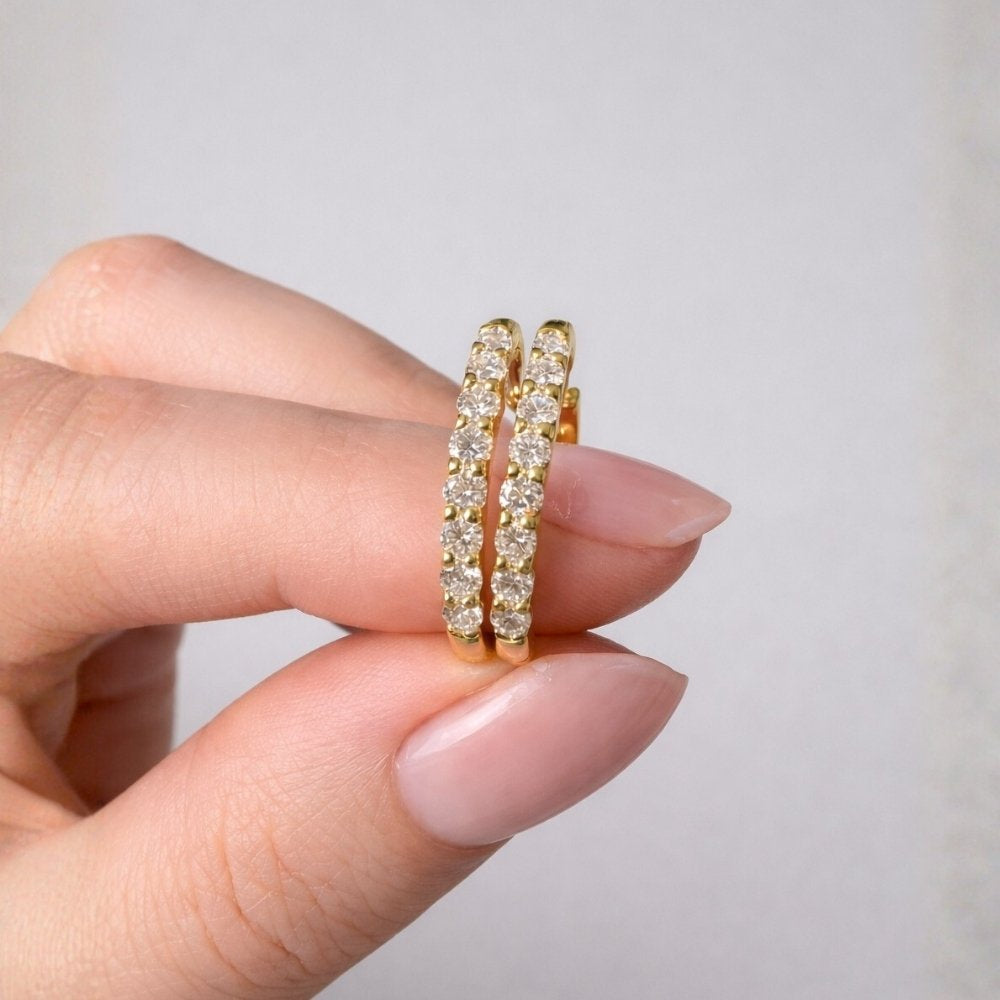 Valen 0.54CTW Lab Grown Diamond Hoop Earrings image 2