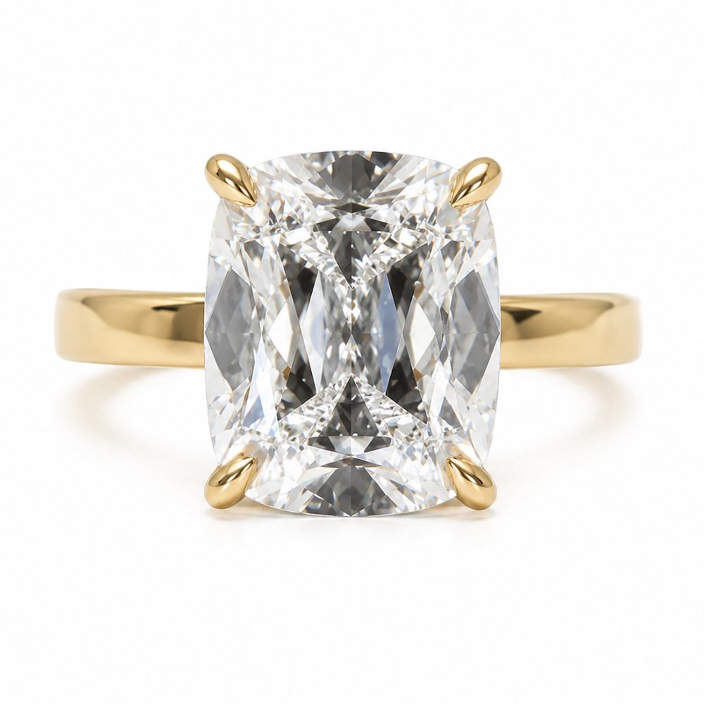 Elaria 3ct OMC Cushion Solitaire Ring