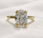 Signature Stevie Oval Cut 2.5ct Hidden Halo Low Set Ring image 4
