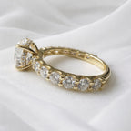 Signature Sophie 4.4CTW Oval Cut Hidden Halo Engagement Ring image 3