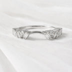 Signature Amina Open Bar Moissanite Mosaic Half Eternity Band image 6