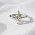 Signature Freya 2ct Moissanite Marquise Half Bezel Ring image 9