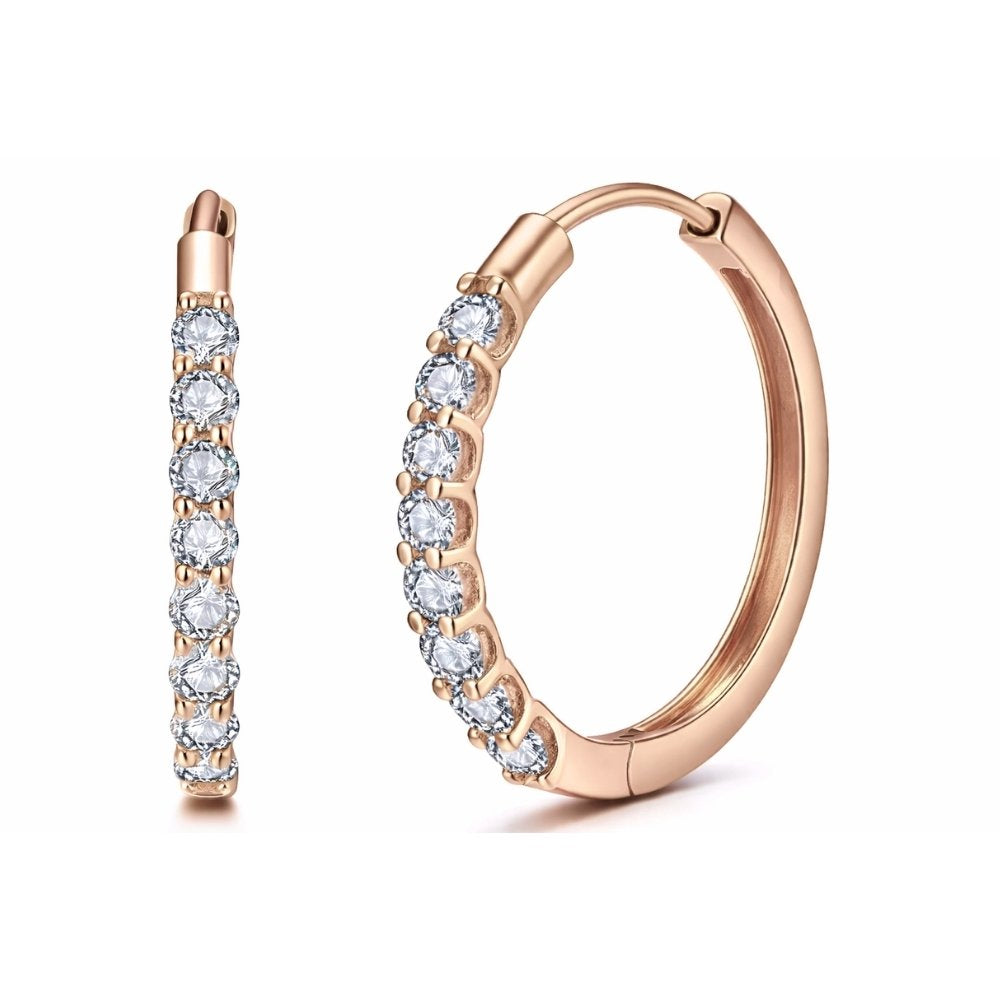 Valen 0.54CTW Lab Grown Diamond Hoop Earrings image 3