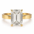 Signature Emma 4ct Emerald Cut Cigar Band Engagement Ring image 0