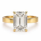 Signature Emma 4ct Emerald Cut Cigar Band Engagement Ring image 0