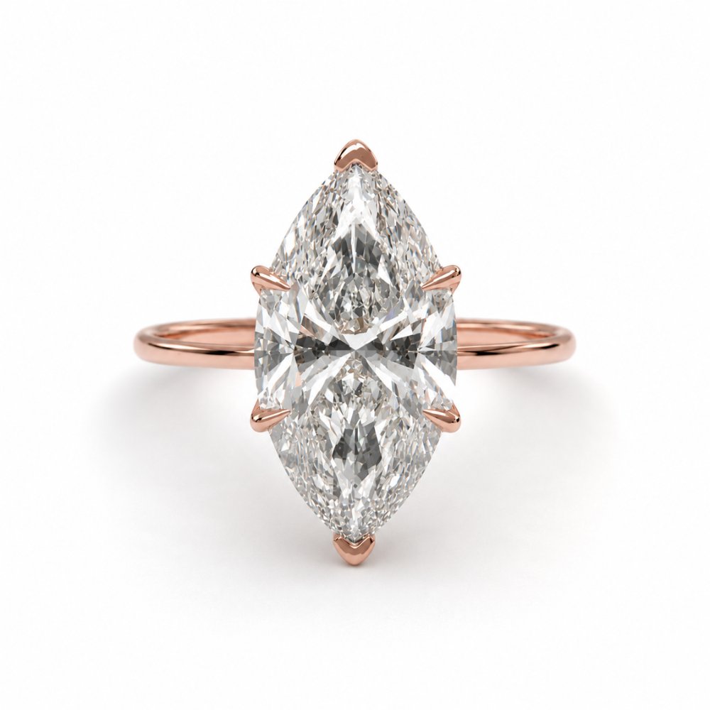 Maeve 3ct Marquise Cut Cathedral Tulip Basket Ring - M&F Series image 8
