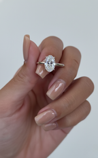 Signature Ophelia Fleur Oval Cut 2-2.5ct Solitaire Ring image 3