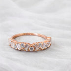 Signature Amina 2.5mm Moissanite Mosaic Half Eternity Band image 6