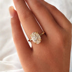 Signature Stevie Oval Cut 2.5ct Hidden Halo Low Set Ring image 1