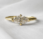 Signature Myla 0.5ct Lab Grown Marquise Diamond East West Ring image 3