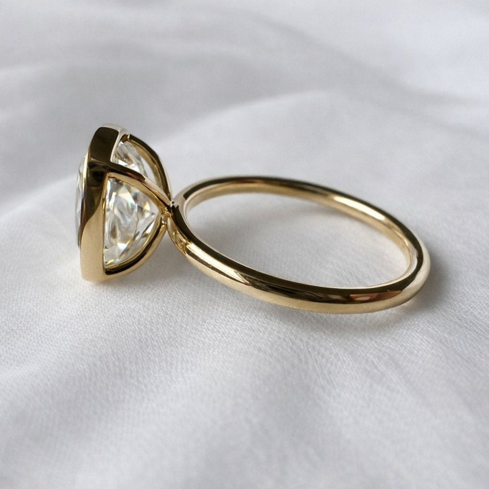 Signature Jasmine 3ct Elongated Cushion Cut Bezel Set Ring image 7