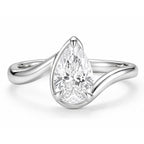 Kay 3ct Pear Contour Ring