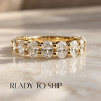 READY TO SHIP - Valentina 2.25CTW Oval 3/4 Eternity Band