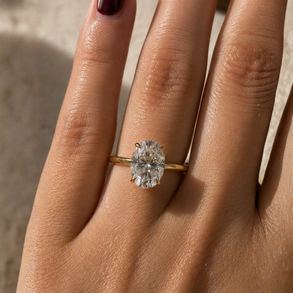 Ophelia Fleur 2-2.5ct Oval Solitaire Ring