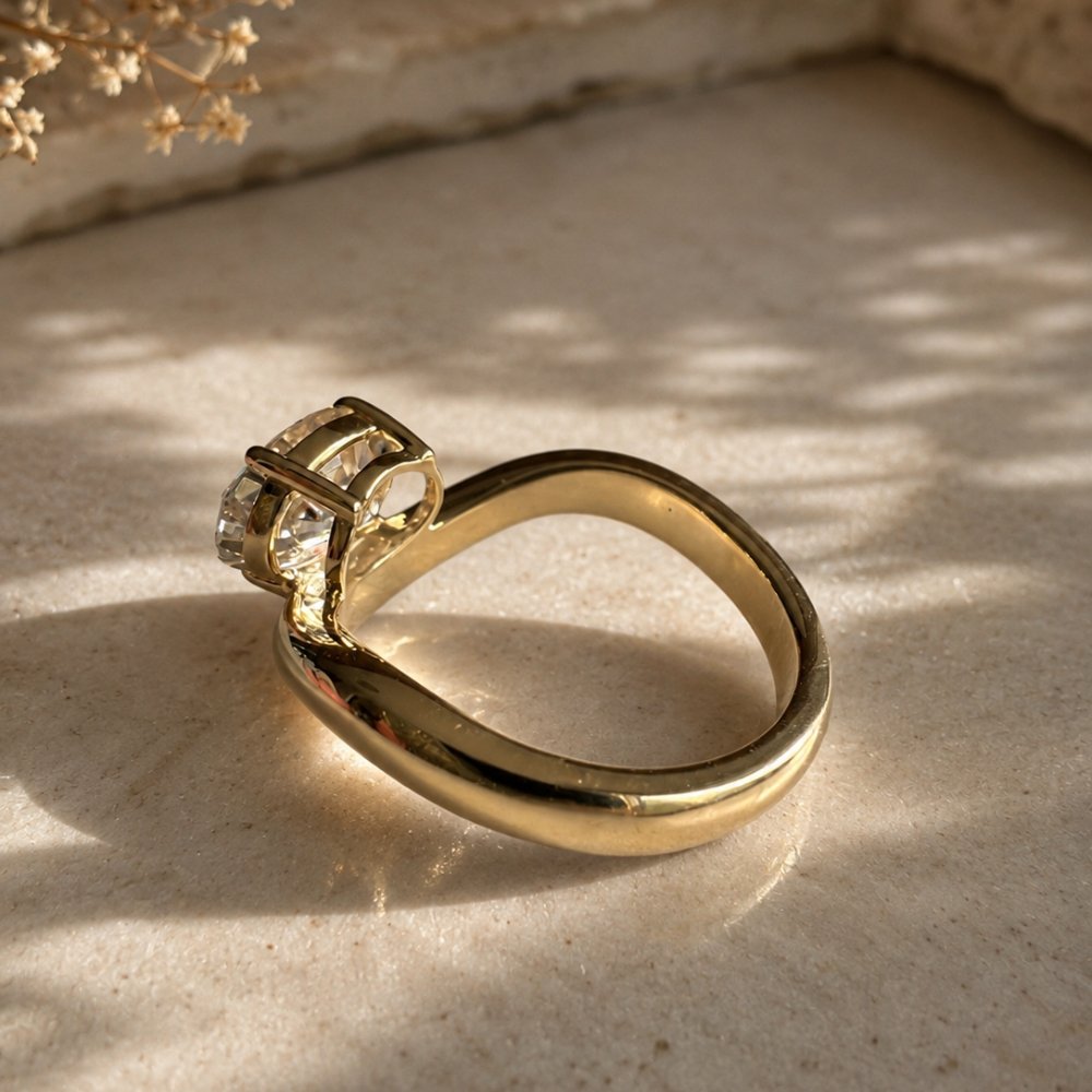 READY TO SHIP - Olive 2.32ct Oval Lab Diamond Contour Ring