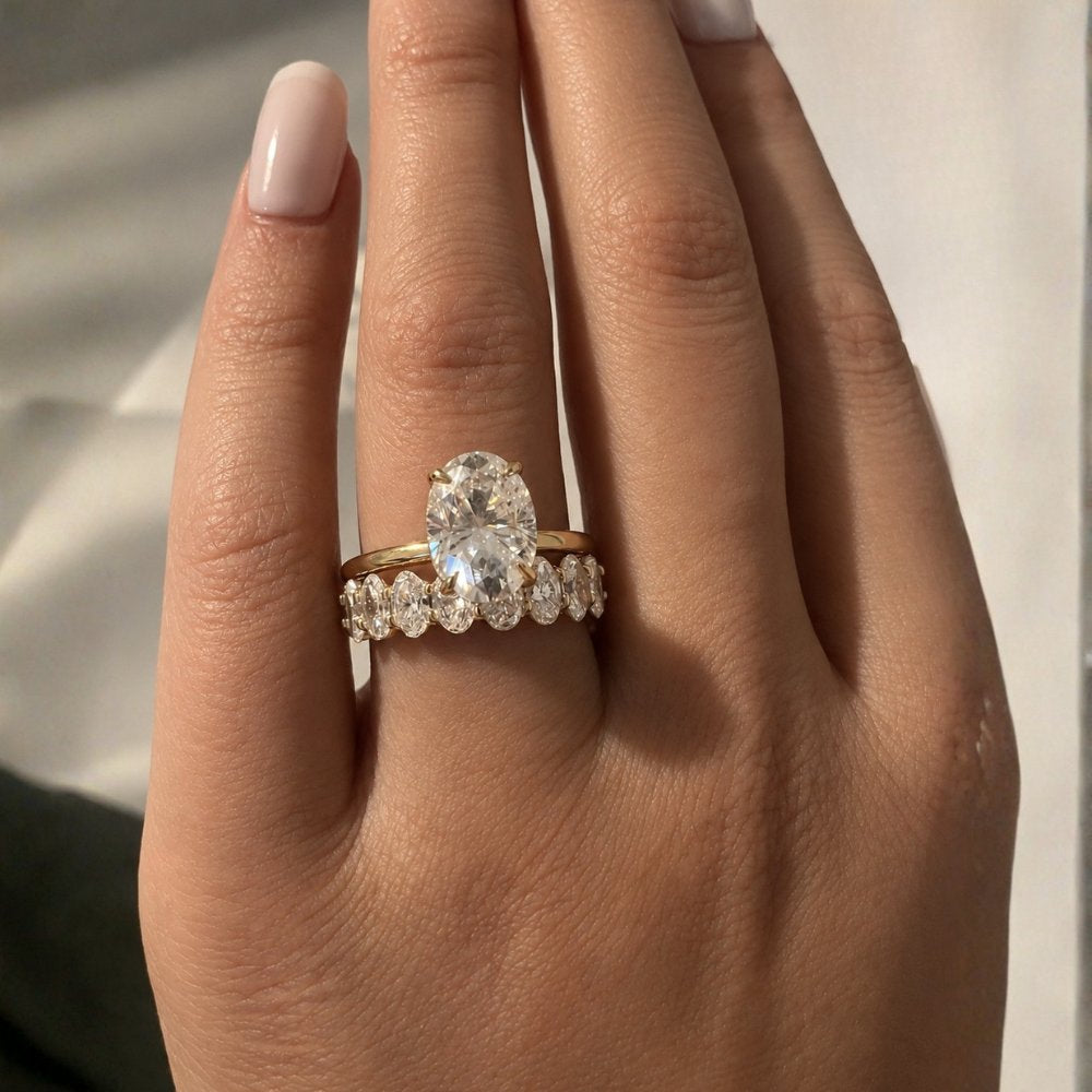 Chloe 2.4CTW Oval Half Eternity Band
