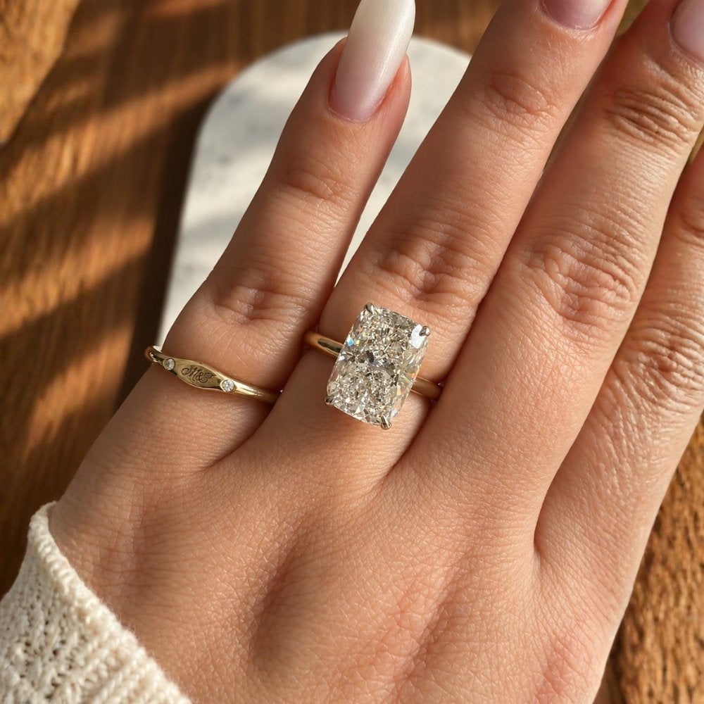 READY TO SHIP - Emily 5.05ct Elongated Cushion Cut Lab Diamond Ring