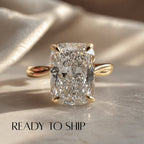 READY TO SHIP - Stacey 3ct Elongated Cushion Lab Diamond Ring