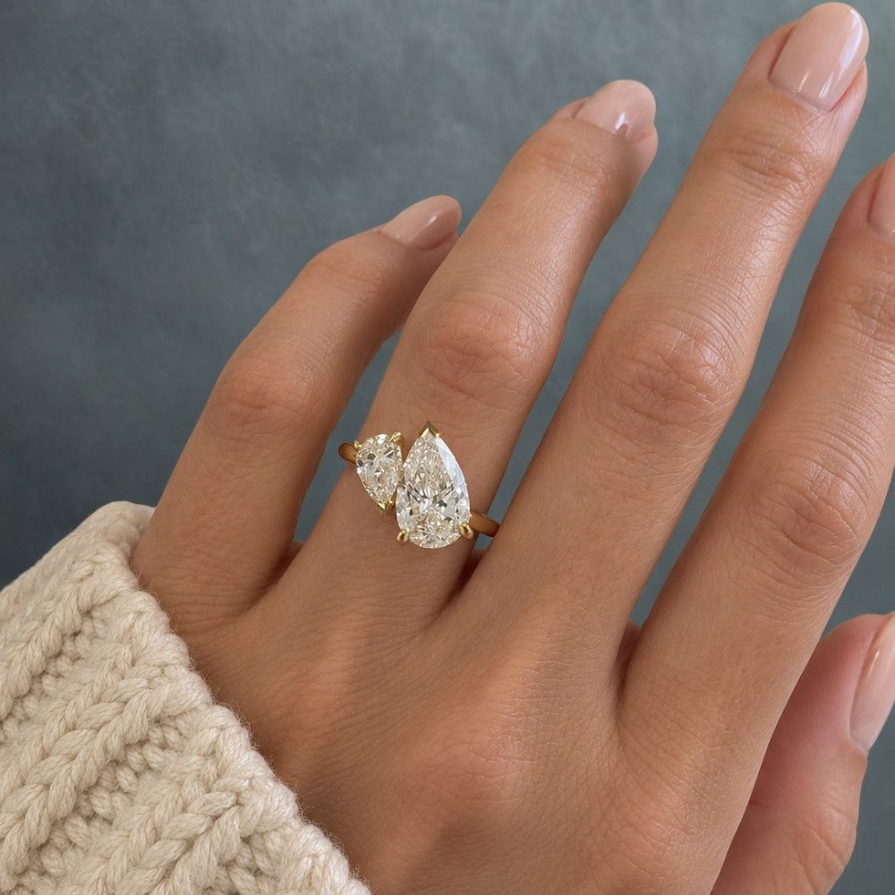 Susan 2.5CTW Pear Toi Et Moi Ring