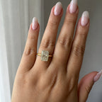Riley 4ct Radiant Cathedral Ring