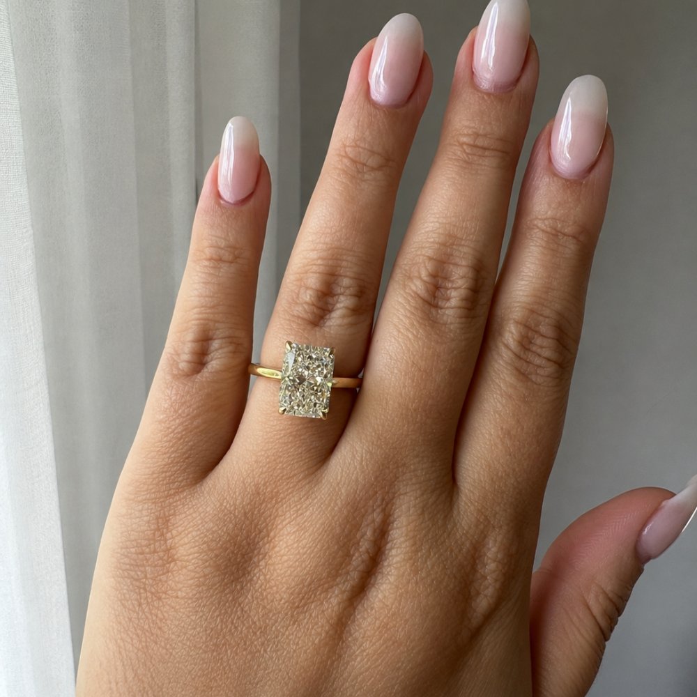Riley 4ct Radiant Cathedral Ring
