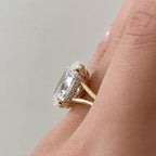Hailey 4ct Oval Low Set Split Shank Ring