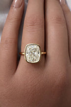 Signature Jasmine 3ct Elongated Cushion Cut Bezel Set Ring image 2
