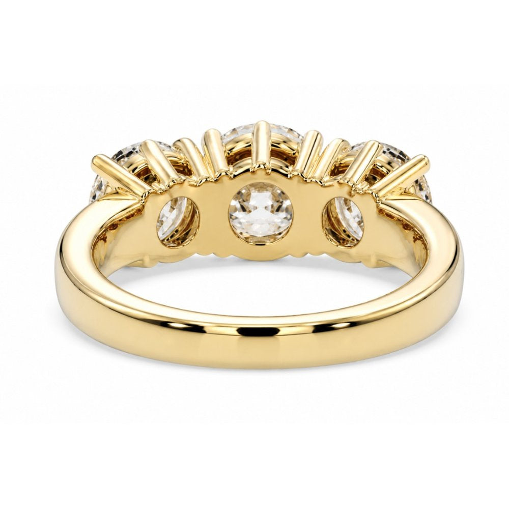 Allie 3CTW Round Cut Trilogy Band - M&F Series image 5