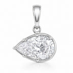 Georgian 3ct Pear East West Pendant image 3