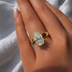 Signature Florie Pear Cut 4mm Dome Band Engagement Ring image 1