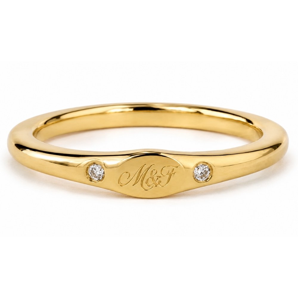 Signature Birthstone Signet Pinky Ring image 0